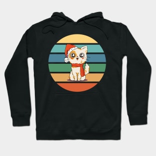 Retro Catmas Merry Chirstmas Gift Hoodie